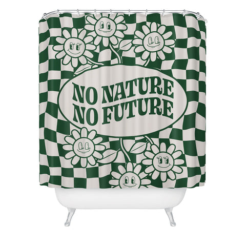 Emanuela Carratoni No Nature No Future Shower Curtain