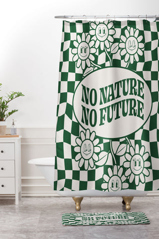 Emanuela Carratoni No Nature No Future Shower Curtain And Mat