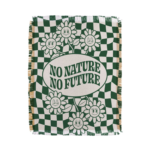 Emanuela Carratoni No Nature No Future Throw Blanket