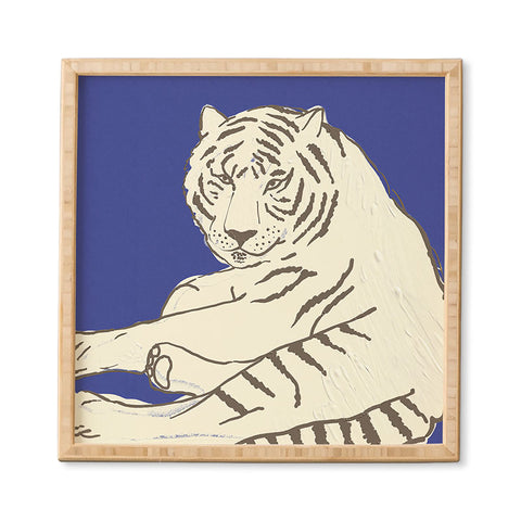 Emanuela Carratoni Painted Tiger Framed Wall Art
