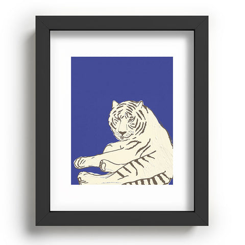 Emanuela Carratoni Painted Tiger Recessed Framing Rectangle