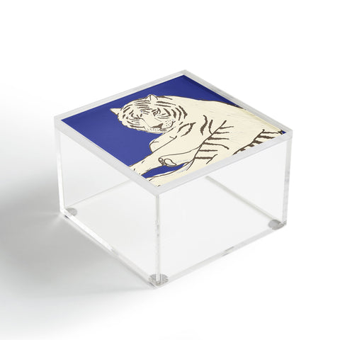 Emanuela Carratoni Painted Tiger Acrylic Box