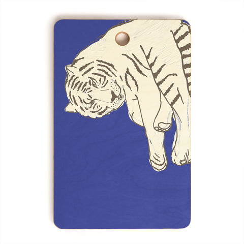 Emanuela Carratoni Painted Tiger Cutting Board Rectangle