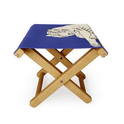 Emanuela Carratoni Painted Tiger Folding Stool
