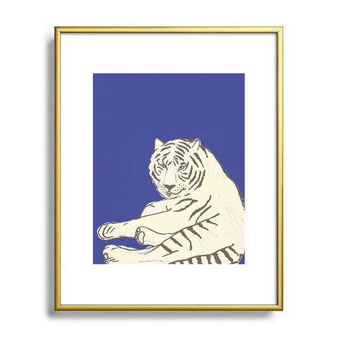 Emanuela Carratoni Painted Tiger Metal Framed Art Print