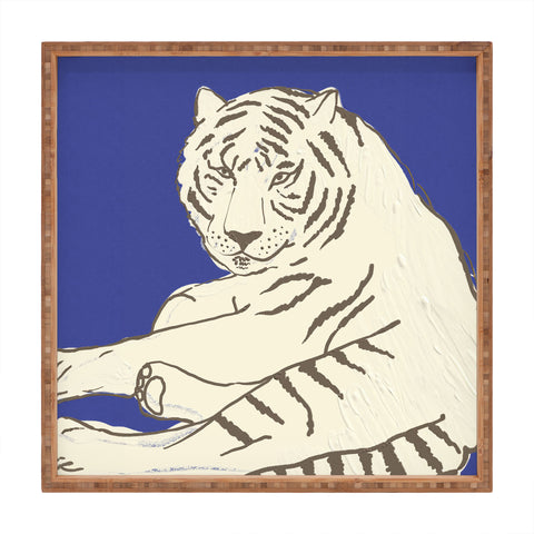 Emanuela Carratoni Painted Tiger Square Tray