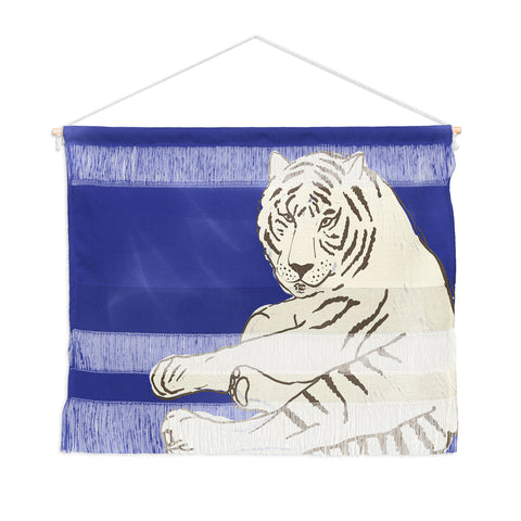 Emanuela Carratoni Painted Tiger Wall Hanging Landscape