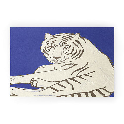 Emanuela Carratoni Painted Tiger Welcome Mat