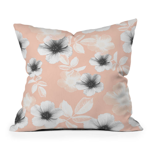 Emanuela Carratoni Pale Garden Outdoor Throw Pillow