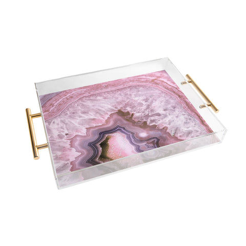 Emanuela Carratoni Pale Pink Agate Acrylic Tray