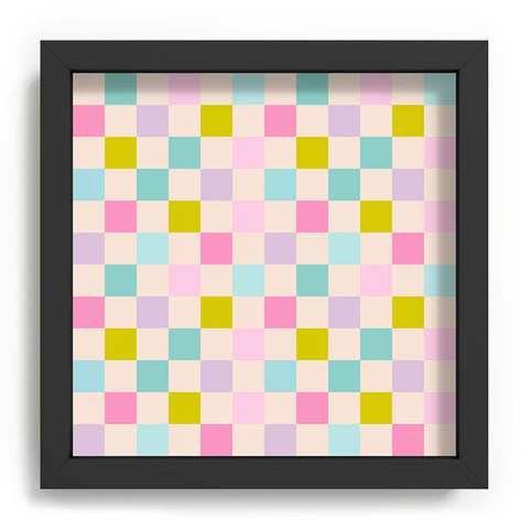 Emanuela Carratoni Pastel Checkered Theme Recessed Framing Square
