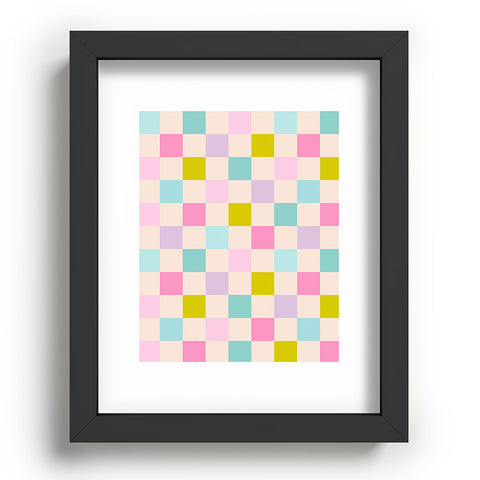 Emanuela Carratoni Pastel Checkered Theme Recessed Framing Rectangle