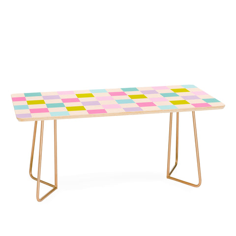 Emanuela Carratoni Pastel Checkered Theme Coffee Table