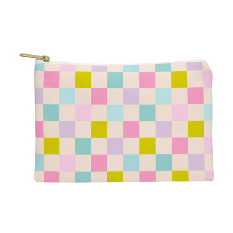 Emanuela Carratoni Pastel Checkered Theme Pouch