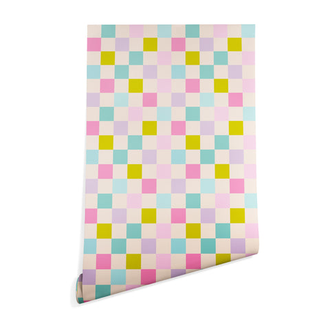 Emanuela Carratoni Pastel Checkered Theme Wallpaper