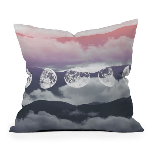 Emanuela Carratoni Pastel Moontime Outdoor Throw Pillow