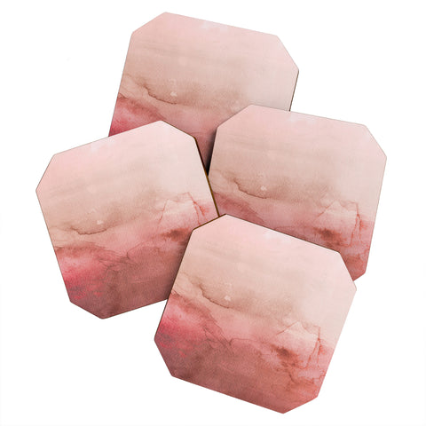Emanuela Carratoni Peach Fuzz Painting Coaster Set