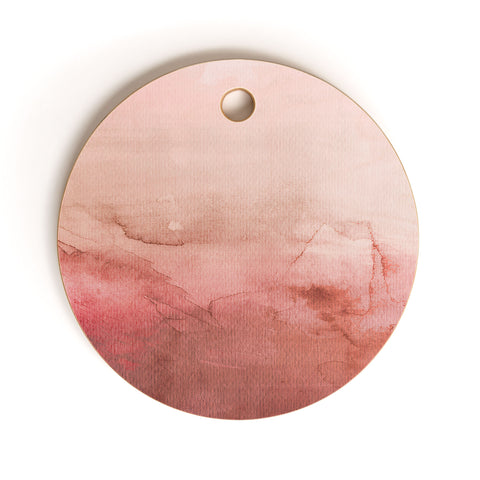 Emanuela Carratoni Peach Fuzz Painting Cutting Board Round