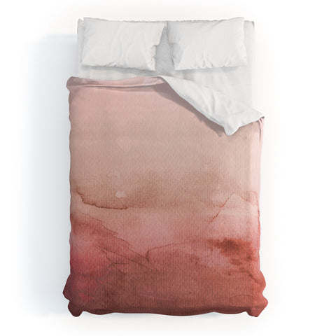 Emanuela Carratoni Peach Fuzz Painting Duvet Cover