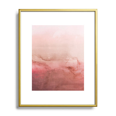 Emanuela Carratoni Peach Fuzz Painting Metal Framed Art Print Havenly