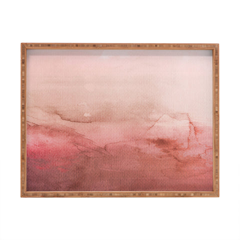 Emanuela Carratoni Peach Fuzz Painting Rectangular Tray