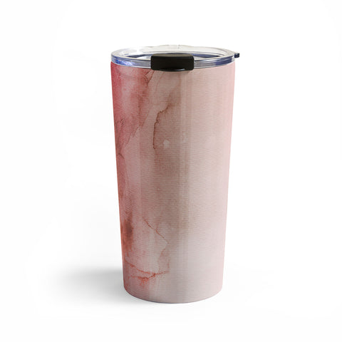 Emanuela Carratoni Peach Fuzz Painting Travel Mug