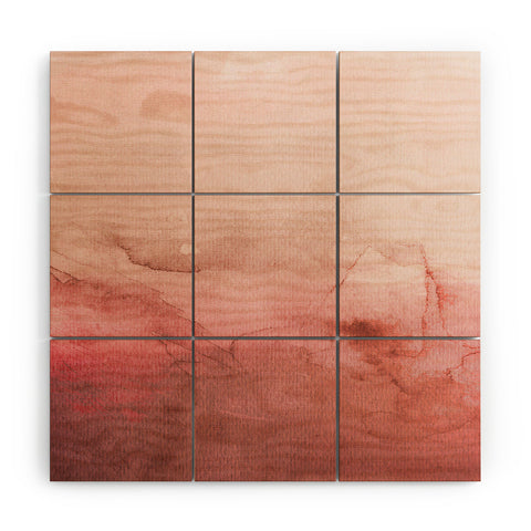 Emanuela Carratoni Peach Fuzz Painting Wood Wall Mural