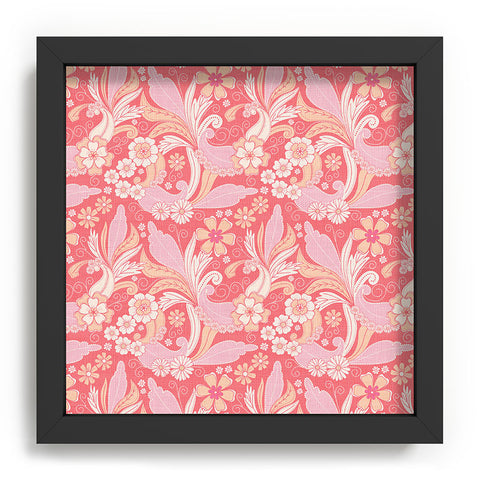 Emanuela Carratoni Peach Fuzz Paisley Recessed Framing Square