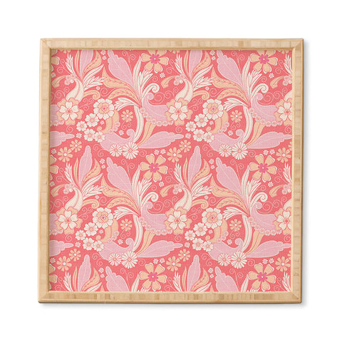 Emanuela Carratoni Peach Fuzz Paisley Framed Wall Art