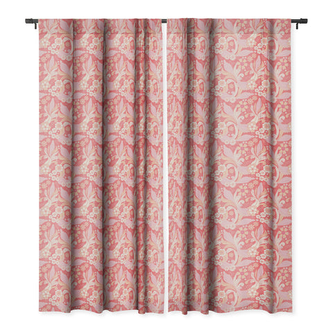 Emanuela Carratoni Peach Fuzz Paisley Blackout Window Curtain