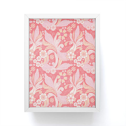 Emanuela Carratoni Peach Fuzz Paisley Framed Mini Art Print