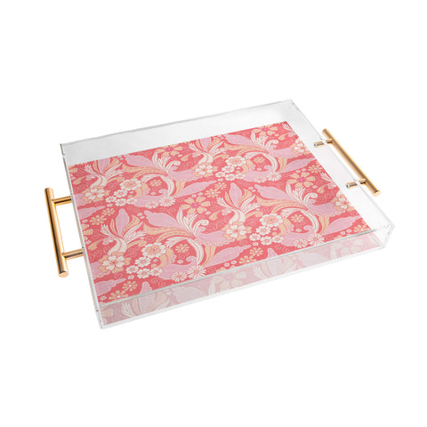 Emanuela Carratoni Peach Fuzz Paisley Acrylic Tray