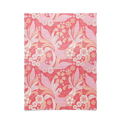 Emanuela Carratoni Peach Fuzz Paisley Poster