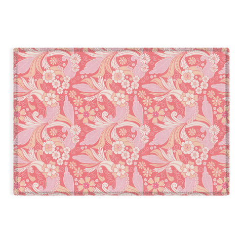 Emanuela Carratoni Peach Fuzz Paisley Outdoor Rug