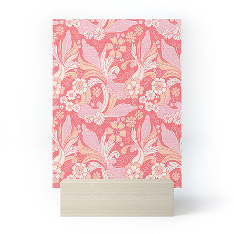 Emanuela Carratoni Peach Fuzz Paisley Mini Art Print