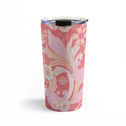 Emanuela Carratoni Peach Fuzz Paisley Travel Mug