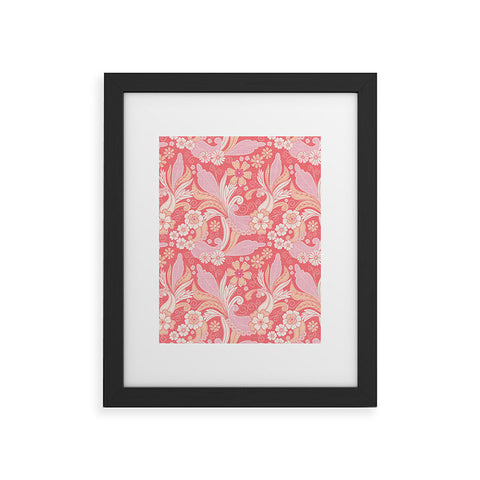 Emanuela Carratoni Peach Fuzz Paisley Framed Art Print