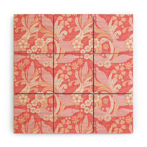 Emanuela Carratoni Peach Fuzz Paisley Wood Wall Mural