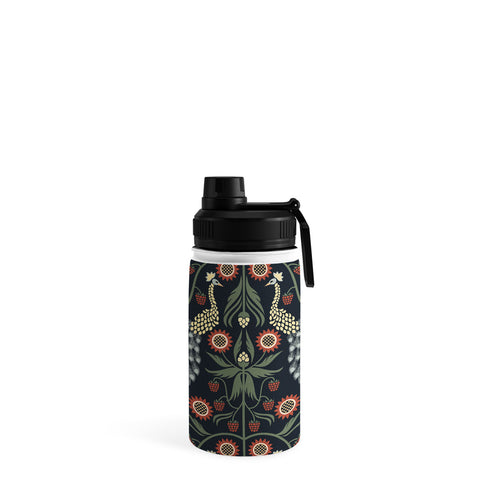 Emanuela Carratoni Peacocks and Berries Water Bottle