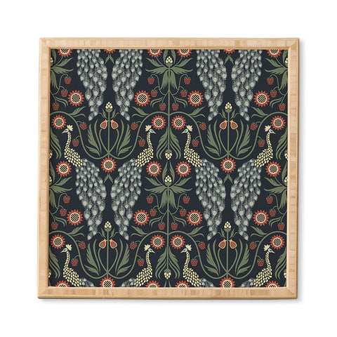 Emanuela Carratoni Peacocks and Berries Framed Wall Art havenly