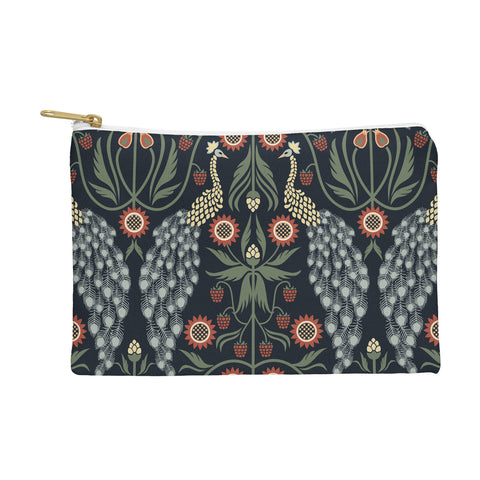 Emanuela Carratoni Peacocks and Berries Pouch