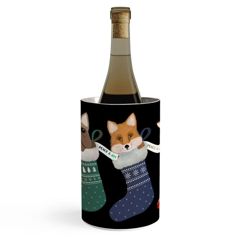 Emanuela Carratoni Pets in Christmas Stocking Wine Chiller