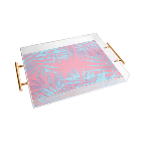 Emanuela Carratoni Pink and Blue Tropicana Acrylic Tray