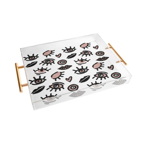 Emanuela Carratoni Pink Eyes Acrylic Tray