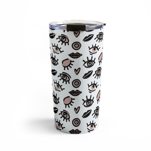 Emanuela Carratoni Pink Eyes Travel Mug
