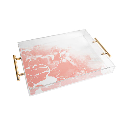Emanuela Carratoni Pink Marble with White Acrylic Tray