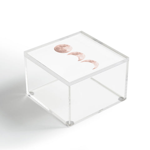 Emanuela Carratoni Pink Moon on White Acrylic Box
