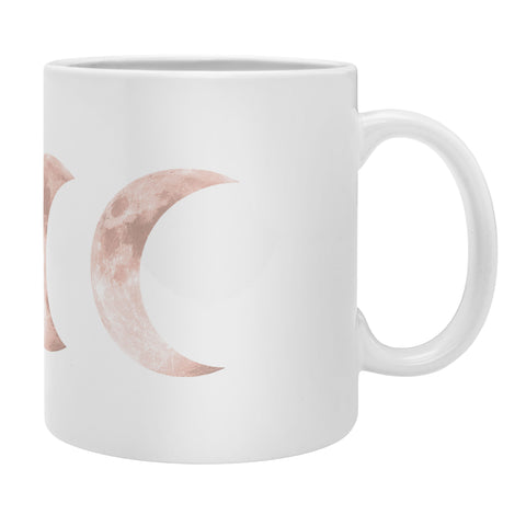 Emanuela Carratoni Pink Moon on White Coffee Mug