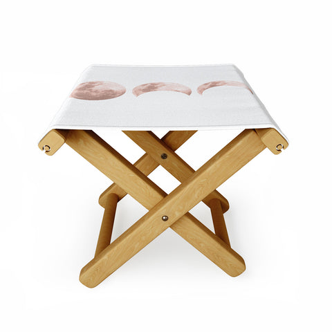 Emanuela Carratoni Pink Moon on White Folding Stool