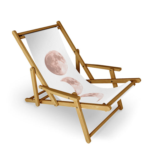 Emanuela Carratoni Pink Moon on White Sling Chair